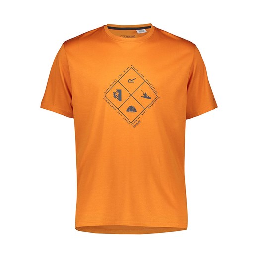 Regatta Koszulka sportowa &quot;Fingal Stretch&quot; w kolorze pomarańczowym ze sklepu Limango Polska w kategorii T-shirty męskie - zdjęcie 185903788