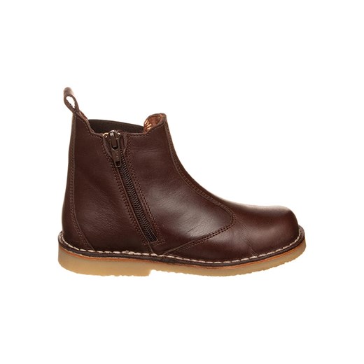 kmins Skórzane sztyblety w kolorze ciemnobrązowym Kmins 33 wyprzedaż Limango Polska