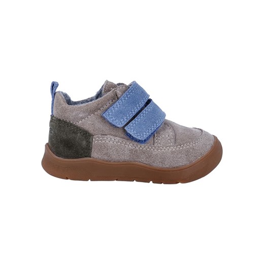Richter Shoes Skórzane buty &quot;Samy&quot; w kolorze szaro-błękitnym do chodzenia na boso ze sklepu Limango Polska w kategorii Buciki niemowlęce - zdjęcie 185907966