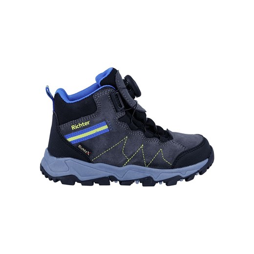 Richter Shoes Skórzane botki trekkingowe &quot;Kyle&quot; w kolorze niebieskim ze sklepu Limango Polska w kategorii Buty trekkingowe dziecięce - zdjęcie 185908199