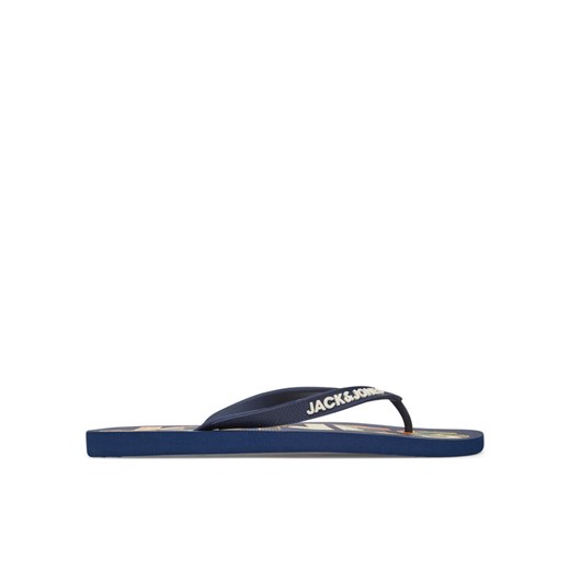 Japonki Jack&Jones Jfwlogo Palm Print Flip Flop Ln 12230642 Granatowy ze sklepu eobuwie.pl w kategorii Klapki męskie - zdjęcie 185908539