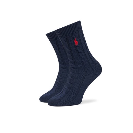 Skarpety Wysokie Męskie Polo Ralph Lauren 4,55955E+11 Granatowy ze sklepu eobuwie.pl w kategorii Skarpetki męskie - zdjęcie 185908766