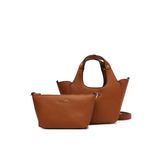 Torebka Guess Calista Mini HWBG73 34750 Brązowy ze sklepu eobuwie.pl w kategorii Torebki damskie - zdjęcie 185909115
