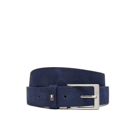 Pasek Męski Tommy Hilfiger Layton 3.5 Nubuck AM0AM13754 Granatowy ze sklepu eobuwie.pl w kategorii Paski męskie - zdjęcie 185909206
