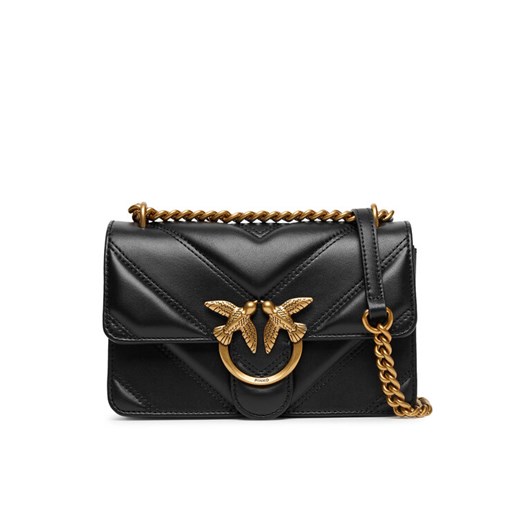 Torebka PINKO Love One Mini Light Dc. Al 25-26 PLTT 104550 A2OS Czarny ze sklepu eobuwie.pl w kategorii Listonoszki - zdjęcie 185909277