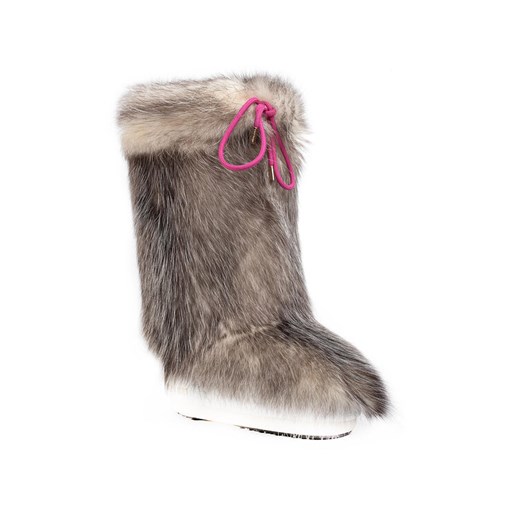 Ocieplacz na obuwie Moon Boot Cover Opossum 140C0V01001 Brązowy ze sklepu eobuwie.pl w kategorii Śniegowce damskie - zdjęcie 185909297