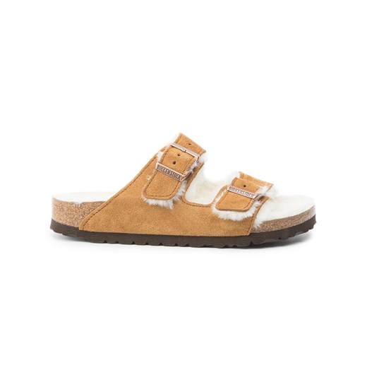 Birkenstock Kapcie Arizona Fur 1001135 Brązowy ze sklepu MODIVO w kategorii Kapcie damskie - zdjęcie 185912906