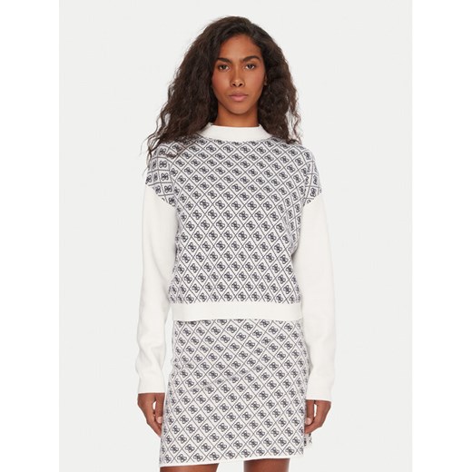 Guess Golf W5BR23 Z3JD2 Écru Relaxed Fit ze sklepu MODIVO w kategorii Swetry damskie - zdjęcie 185912915