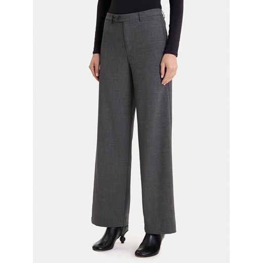 Vero Moda Spodnie materiałowe Texas 10334103 Szary Straight Fit ze sklepu MODIVO w kategorii Spodnie damskie - zdjęcie 185912936