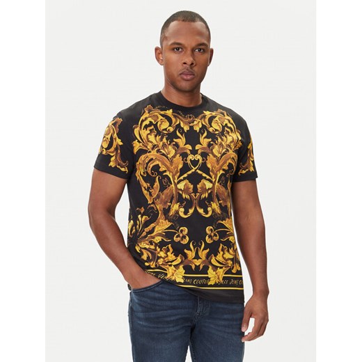 Versace Jeans Couture T-Shirt 79GAH6SB JS505 Czarny Regular Fit ze sklepu MODIVO w kategorii T-shirty męskie - zdjęcie 185913095