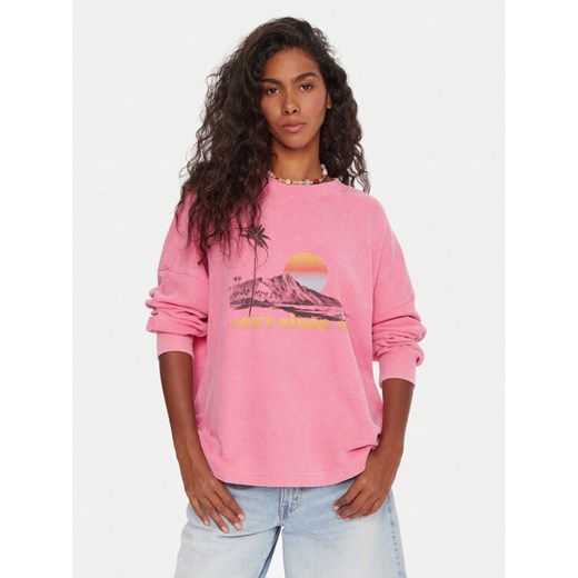 Roxy Bluza Eastside ERJKT04322 Różowy Boxy Fit ze sklepu MODIVO w kategorii Bluzy damskie - zdjęcie 185913098