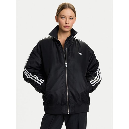 adidas Kurtka bomber Firebird JX2991 Czarny Oversize ze sklepu MODIVO w kategorii Kurtki damskie - zdjęcie 185913238