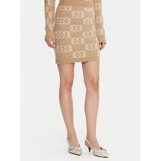 PINKO Spódnica mini Bang Bang 106040 A2YD Beżowy Slim Fit ze sklepu MODIVO w kategorii Spódnice - zdjęcie 185913318