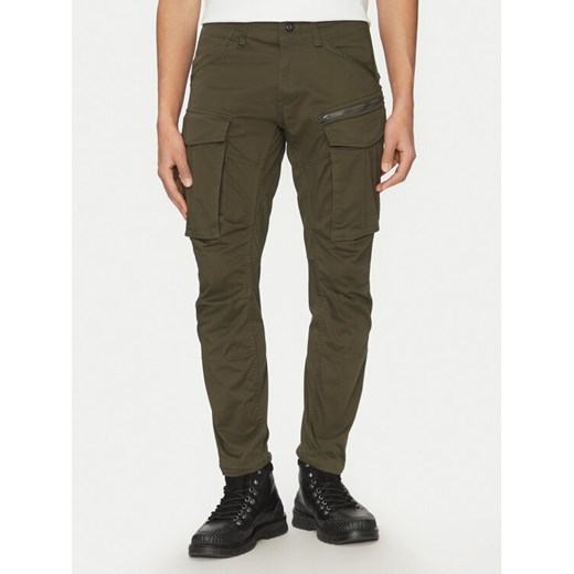 G-Star Raw Spodnie materiałowe Rovic D02190-5126 1260 Zielony Regular Fit ze sklepu MODIVO w kategorii Spodnie męskie - zdjęcie 185913326