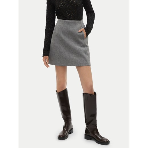Vero Moda Spódnica ołówkowa Fortuneallison 10253954 Szary Slim Fit ze sklepu MODIVO w kategorii Spódnice - zdjęcie 185913418