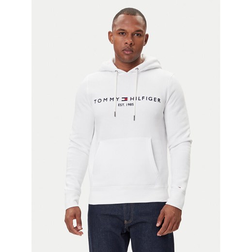 Tommy Hilfiger Bluza Logo MW0MW11599 Biały Regular Fit ze sklepu MODIVO w kategorii Bluzy męskie - zdjęcie 185913419