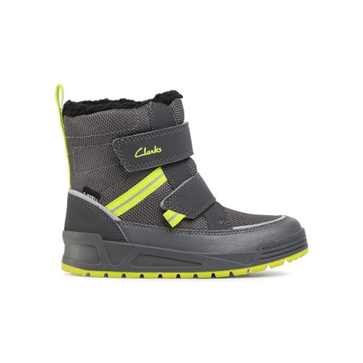 Clarks Śniegowce Jumper Jump K 261535787 Szary ze sklepu MODIVO w kategorii Buty zimowe dziecięce - zdjęcie 185913457