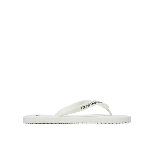 Calvin Klein Jeans Japonki Beach Sandal Transparent Tpu YM0YM01267 Biały ze sklepu MODIVO w kategorii Klapki męskie - zdjęcie 185913538