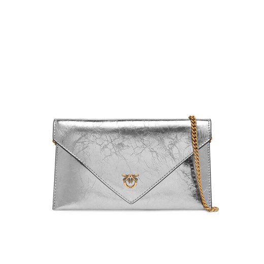 PINKO Torebka Flat Purse Mini AI 25-26 PCPL 105347 A2OT Srebrny ze sklepu MODIVO w kategorii Kopertówki - zdjęcie 185913575