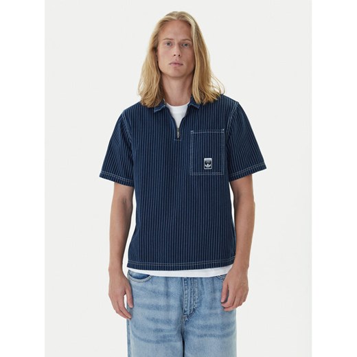 adidas Polo Wabash JW0169 Granatowy Loose Fit ze sklepu MODIVO w kategorii T-shirty męskie - zdjęcie 185913625