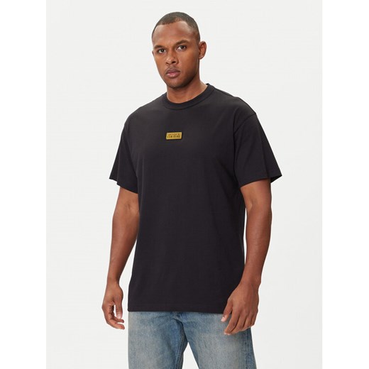 Versace Jeans Couture T-Shirt 79GAHT08 CJ00T Czarny Regular Fit ze sklepu MODIVO w kategorii T-shirty męskie - zdjęcie 185913646
