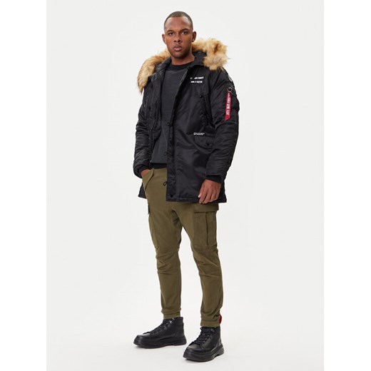 Alpha Industries Kurtka zimowa N3B Airborne 188141 Czarny Regular Fit ze sklepu MODIVO w kategorii Parki męskie - zdjęcie 185913657