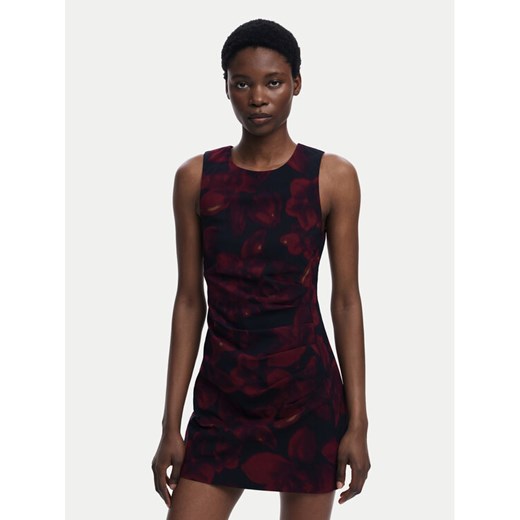 Desigual Sukienka koktajlowa Petofrunce 25WWVW20 Bordowy Slim Fit ze sklepu MODIVO w kategorii Sukienki - zdjęcie 185913698