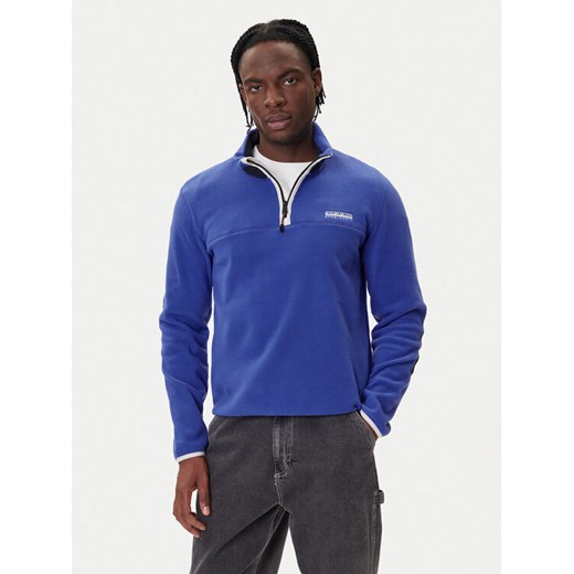Napapijri Polar T-Dergana NP0A88UZ Niebieski Regular Fit ze sklepu MODIVO w kategorii Bluzy męskie - zdjęcie 185913706