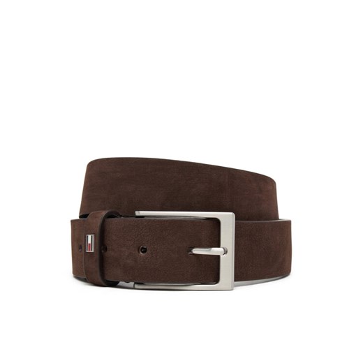 Tommy Hilfiger Pasek Męski Layton 3.5 Nubuck AM0AM13754 Brązowy ze sklepu MODIVO w kategorii Paski męskie - zdjęcie 185913716