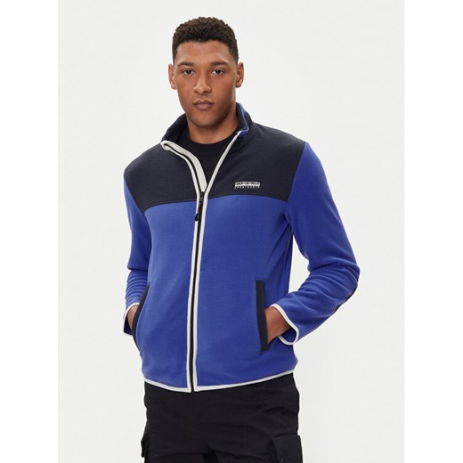 Napapijri Polar T-Dergana NP0A88V1 Niebieski Regular Fit ze sklepu MODIVO w kategorii Bluzy męskie - zdjęcie 185913747