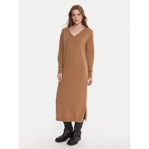Weekend Max Mara Sukienka dzianinowa Zenith 2525326012 Beżowy Regular Fit ze sklepu MODIVO w kategorii Sukienki - zdjęcie 185913767