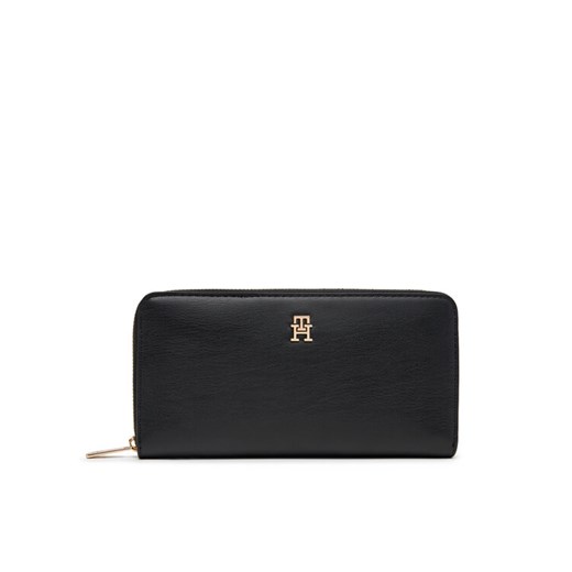Tommy Hilfiger Duży Portfel Damski Th Icon Lrg Za AW0AW17744 Czarny ze sklepu MODIVO w kategorii Portfele damskie - zdjęcie 185913819