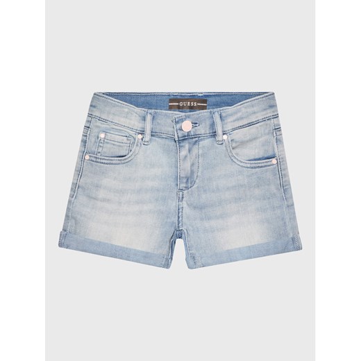 Guess Szorty jeansowe J3GD15 D4CA0 Niebieski Regular Fit ze sklepu MODIVO w kategorii Spodenki dziewczęce - zdjęcie 185913838