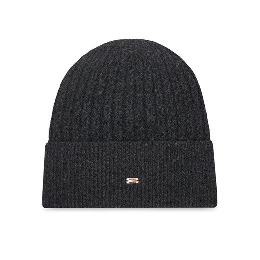 Tommy Hilfiger Czapka Th Cable Enamel Flag AW0AW17776 Czarny ze sklepu MODIVO w kategorii Czapki zimowe damskie - zdjęcie 185913909