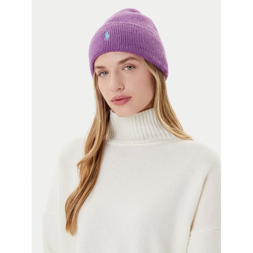 Polo Ralph Lauren Czapka 455954355010 Fioletowy ze sklepu MODIVO w kategorii Czapki zimowe damskie - zdjęcie 185913986