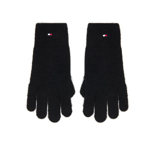 Tommy Hilfiger Rękawiczki Damskie Flag Fluffy AW0AW17797 Czarny ze sklepu MODIVO w kategorii Rękawiczki damskie - zdjęcie 185913988