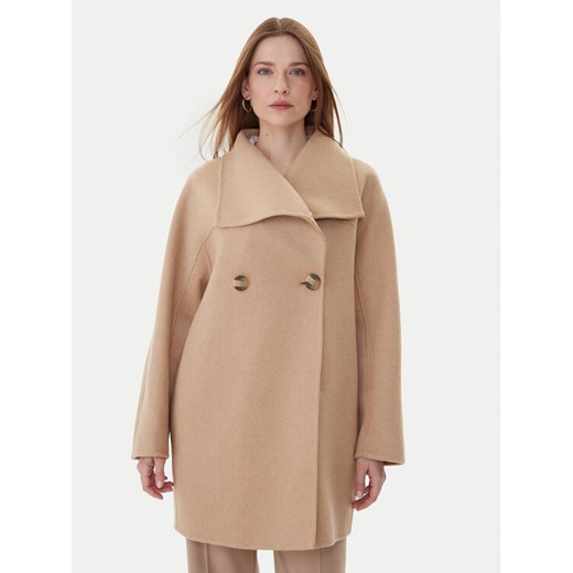 Armani Exchange Płaszcz wełniany XW000715 AF16216 U1051 Beżowy Relaxed Fit ze sklepu MODIVO w kategorii Płaszcze damskie - zdjęcie 185914085