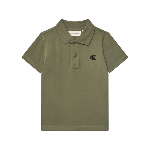 Calvin Klein Jeans Polo Essential IB0IB02486 M Zielony Regular Fit ze sklepu MODIVO w kategorii T-shirty chłopięce - zdjęcie 185914098