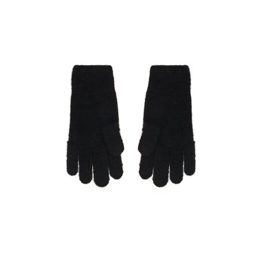 Tommy Hilfiger Rękawiczki Damskie Flag Fluffy AW0AW17797 Czarny Tommy Hilfiger OS MODIVO