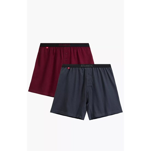 Atlantic 2-pack bokserki męskie luźne 2MBX-025-GRF/CAB, Kolor grafitowo-bordowy, Rozmiar XL, ATLANTIC ze sklepu Primodo w kategorii Majtki męskie - zdjęcie 185920079