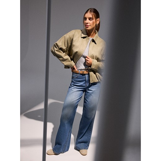 Mohito - Jeansy wide leg - niebieski ze sklepu Mohito w kategorii Jeansy damskie - zdjęcie 185920777