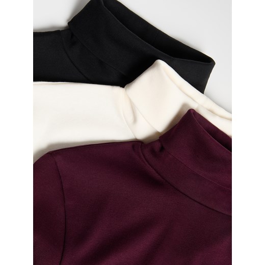 Reserved - Bawełniany golf - bordowy Reserved S Reserved