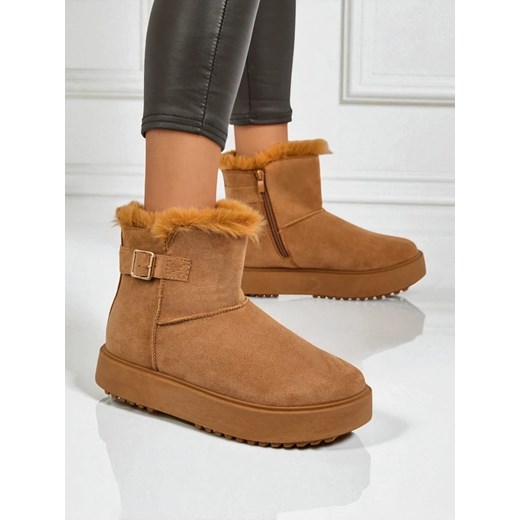 Royalfashion Krótkie buty a'la śniegowce damskie Aurelia Classico ze sklepu royalfashion.pl w kategorii Śniegowce damskie - zdjęcie 185923308