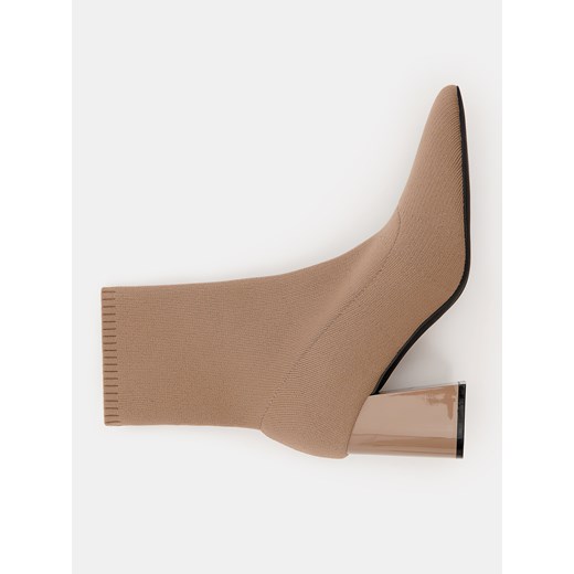 Mohito - Botki na słupku - beżowy Mohito 36 Mohito