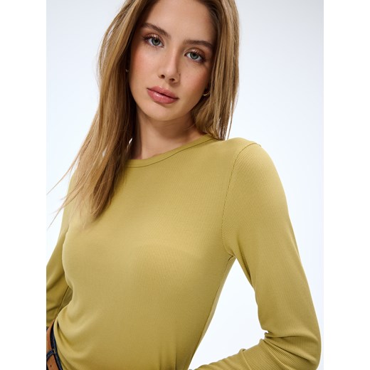 Mohito - Dopasowana bluzka - oliwkowy Mohito XXL Mohito