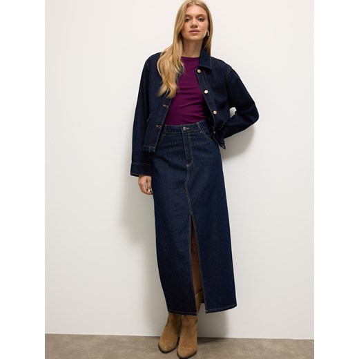 Mohito - Dopasowana burgundowa bluzka - mahoń Mohito S Mohito