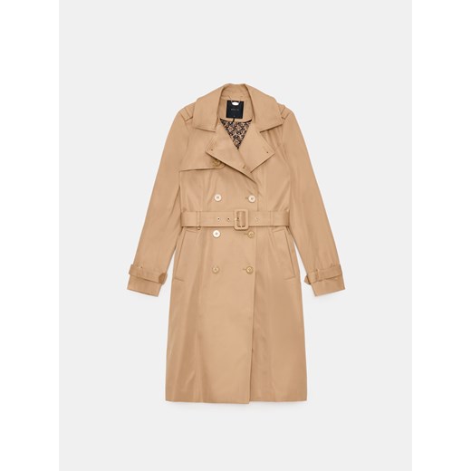 Mohito - Długi trencz - beżowy ze sklepu Mohito w kategorii Płaszcze damskie - zdjęcie 185925268