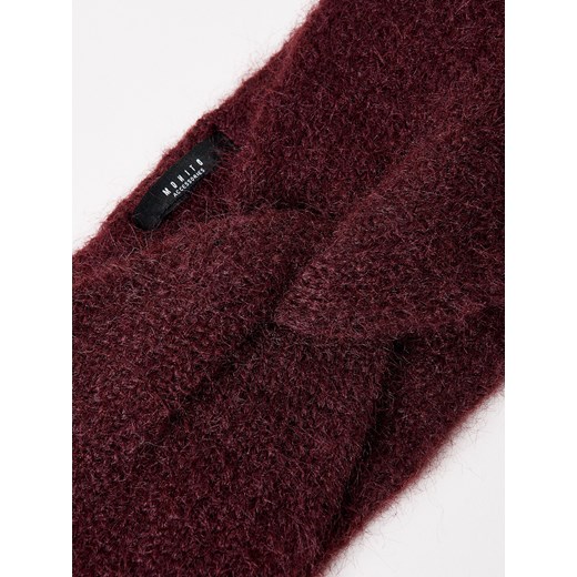 Mohito - Dzianinowa bordowa opaska z dodatkiem wełny - kasztanowy Mohito ONE SIZE Mohito