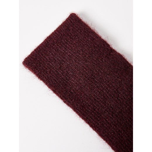 Mohito - Dzianinowa bordowa opaska z dodatkiem wełny - kasztanowy Mohito ONE SIZE Mohito