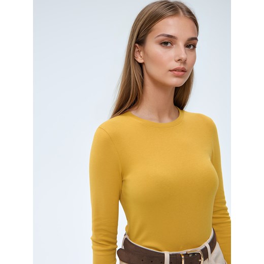 Mohito - Musztardowa bluzka basic - oliwkowy Mohito XS Mohito